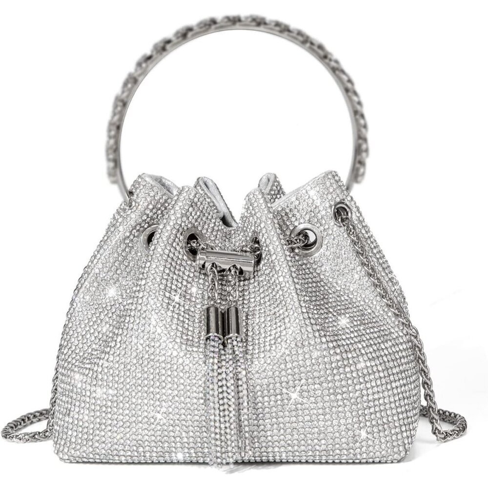 Crystal Rhinestone Evening Bag Clutch Crossbody for Women Proms Weddings